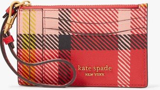 Morgan Museum Plaid Card Case Wristlet