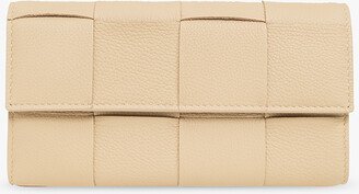 Leather Wallet - Beige-AB