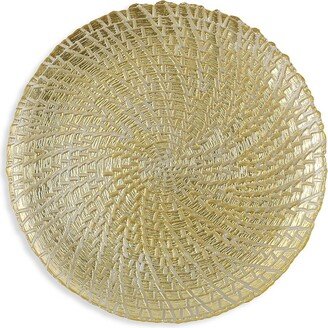 Rufolo Glass Gold Crocodile Service Plate/Charger