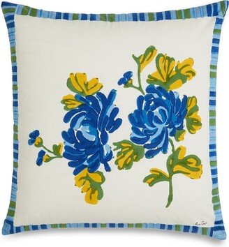 Vienna floral-print cotton cushion