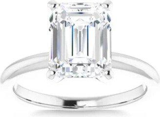 Pompeii3 2.97Ct Platinum Certified Lab Grown Emerald Cut Diamond Engagement Ring