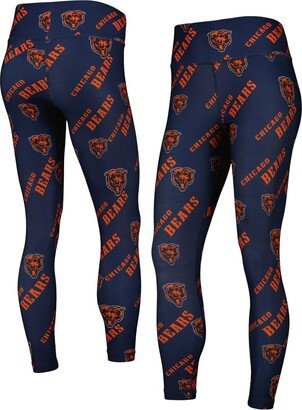 Women's Concepts Sport Navy Chicago Bears Breakthrough Allover Print Lounge Leggings