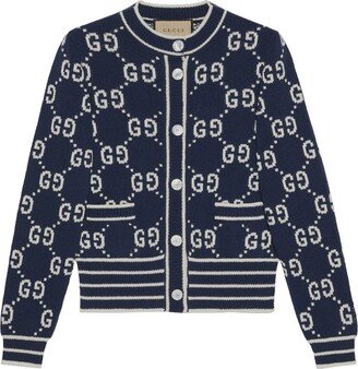 Double G logo jacquard cardigan