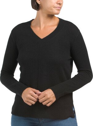 TJMAXX Cashmere Long Sleeve V-Neck Pull Over Sweater