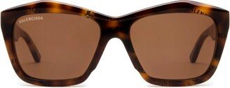 Balenciaga Eyewear Logo Plaque Power Rectangular Frame Sunglasses