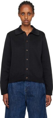 Black Evening Polo Cardigan