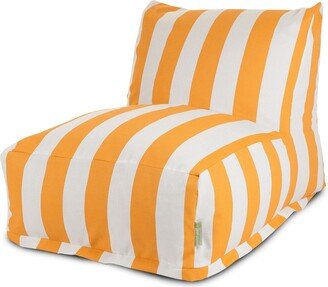 Indoor Outdoor Yellow Vertical Stripe Bean Bag Chair Lounger 36 in L x 27 in W x 24 in H