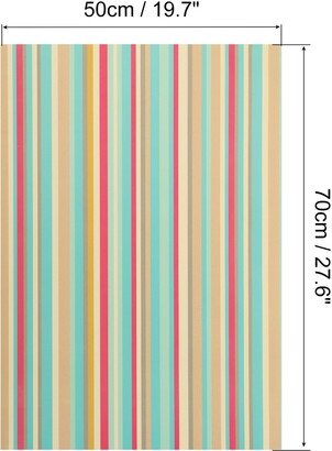 Unique Bargains Wrapping Paper, Stripe,Dots,Wave 20x28 6Pcs - Multicolor