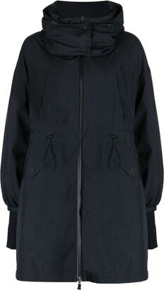 Slouch-Hood Zip-Up Coat