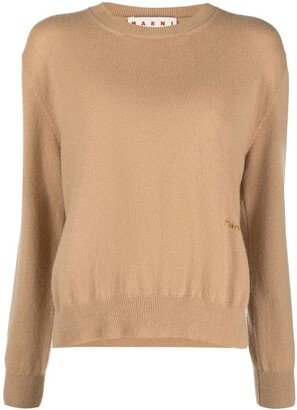 Logo-Embroidered Cashmere Jumper-AD