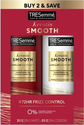 Keratin Smooth Shampoo & Conditioner - 28 fl oz/2ct