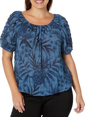 Women's Plus Size Peasant Top