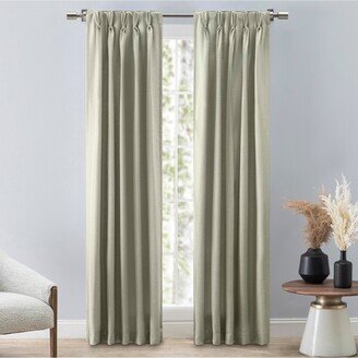 Grasscloth 2/Way Pinch Pleated w/Back Tabs Curtain Pair 150W x 63L