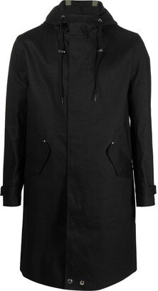 Hooded Mid-Length Raincoat