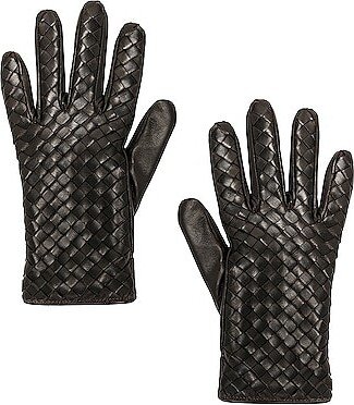 Intreccio Nappa Gloves in Chocolate