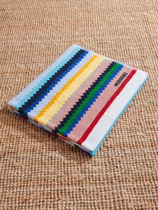 Cecil Striped Cotton-Terry Jacquard Beach Towel