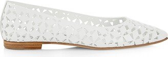 Gelista Laser-Cut Leather Ballet Flats