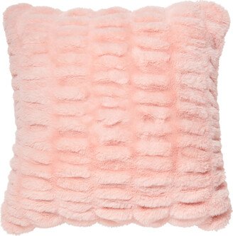 Dormify Angelina Rouched Faux Fur Pillow Pink