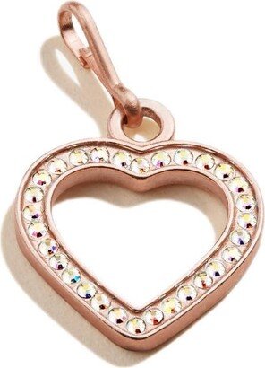 Pavé Heart Chain Station Charm