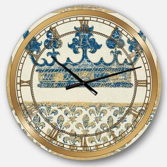 Designart Ornate Glam Oversized Metal Wall Clock