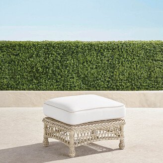 Hampton Ottoman in Ivory Finish