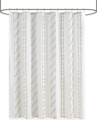 Kara 72 x 72 Cotton Jacquard Shower Curtain