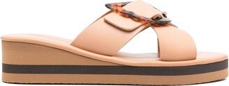 Thais Rainbow wedge slides