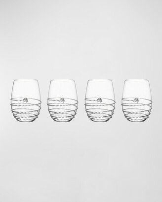 Amalia Stemless White Wine Glasses, Set of 4