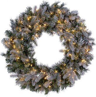 Frosted Douglas Fir Holiday Decor Indoor Xmas Decoration Ornament Artificial Pine Winter Christmas Wreath Base