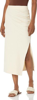 Women's HS0071-Rib Shirred Skirt