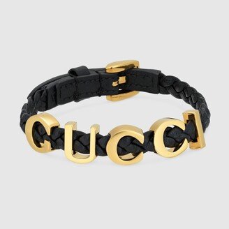 Leather 'Gucci' bracelet