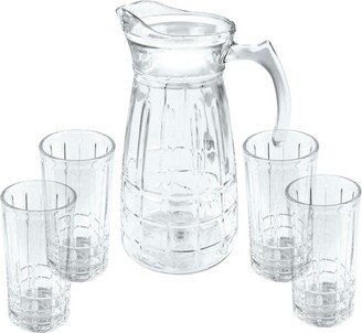 Home Jewelite Glass Pitcher and Tumbler Set