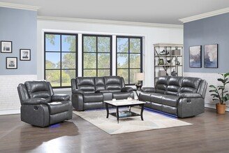 Galaxy Home Furnishings Martin Modern Style Loveseat Made with Wood & Upholstery Faux Leather