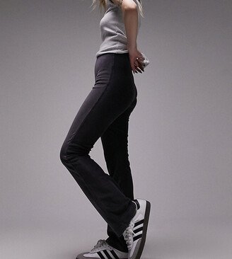 Topshop Petite stretchy cord flare pants in slate