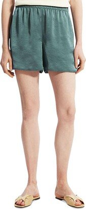 Petites Womens Satin Shimmer Casual Shorts