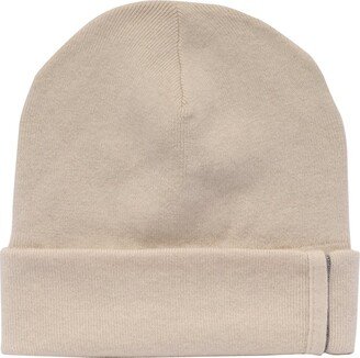 Turn-Up Hem Knitted Beanie-AB