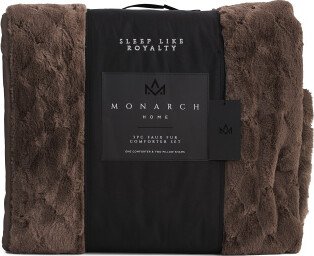 TJMAXX 3Pc Luxury Faux Fur Comforter Set