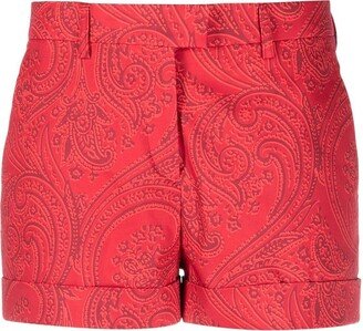 Paisley-Print Tailored Shorts