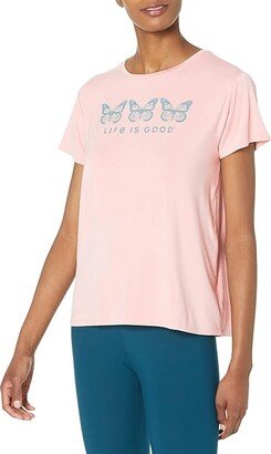 Butterfly Trio Lightweight Sleep Tee (Himalayan Pink) Women's Pajama