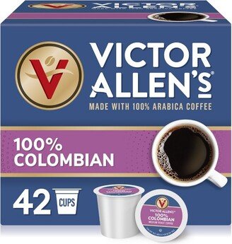Victor Allen's Coffee 100% Colombian Single Serve Coffee Pods, 42 Ct