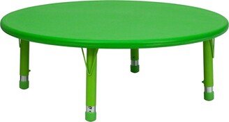 45 Round Plastic Height Adjustable Activity Table - School Table for 4