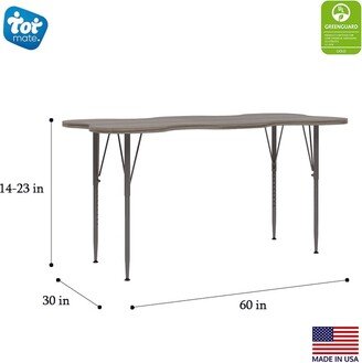 Tot Mate My Place Rectangular Table, Adjustable Height Legs, Table Top Height Range 21 to 30, Ready-To-Assemble-AA