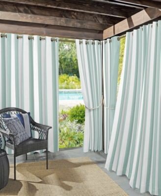 Valencia Cabana Stripe Indoor Outdoor Uv Protectant Curtain Collection