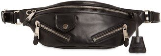 Leather biker belt bag-AA