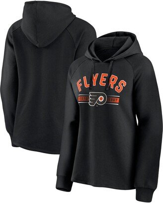 Women's Branded Black Philadelphia Flyers Perfect Play Raglan Pullover Hoodie