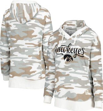 Women's Pressbox Camo Iowa Hawkeyes San Pablo Pullover Hoodie