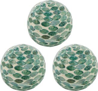 4-inch Green Decorative Capiz Ball