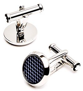 Lacquer Inlay Round Cufflinks