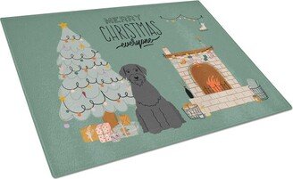 CK7629LCB Giant Schnauzer Christmas Everyone Glass Cutting Board