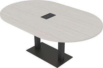 Skutchi Designs, Inc. 6X4 Racetrack Conference Table Metal Base Electric Unit Harmony Series